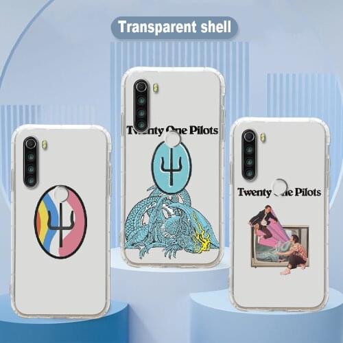 Twenty One 21 Pilots Scaled icy Phone Case Transparent For Xiaomi Redmi Note 7 7A 8 8T 9 9A 9S 10 K30 Pro Ultra transparent