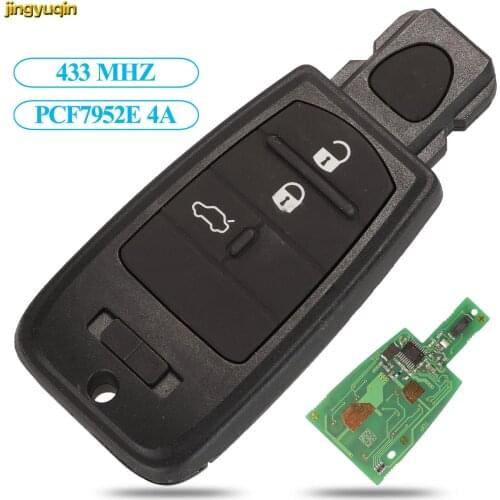 Jingyuqin Remote Smart Car Key Control 433MHZ PCF7952E 4A Chip For Fiat Viaggio Ottimo 3 Button