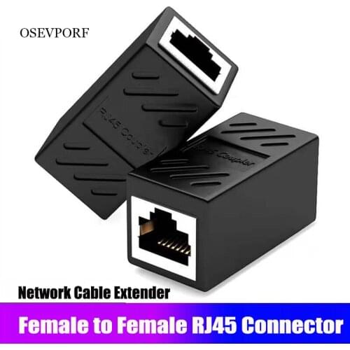Whole Sale RJ45 Connector for Cat7 6 Ethernet Adapter Network Cable Extender Convertor Female to Female Ethernet Cable Extension