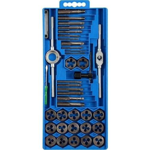 Tap and Die Set M3-M12 Screw Thread Metric Plugs Taps & Tap Wrench 40pcs Alloy Steel Metric Tap Die Tools sets