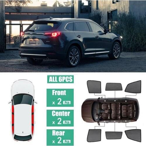 Side Windows Magnetic Sun Shade UV Protection Ray Blocking Mesh Visor Fit For Mazda CX-9 2006-2016