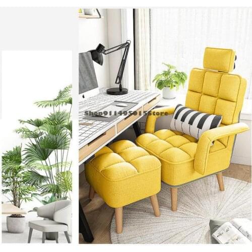 Lazy Small Sofa Desk Chair Home Single Bedroom Balcony Reclining Computer Chair Dormitory Sedentary Chair