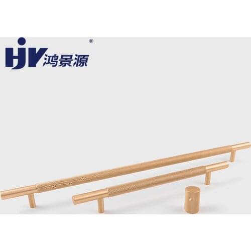 HJY Long Handles for Wardrobes Drawer Pulls Knurled Finish Kitchen Cabinet Knobs and Handles T Bar Modern Pull Cupboard Hardware