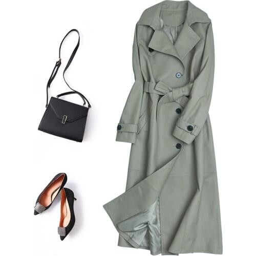 Natural Sheepskin Coat 100% Female Spring Winter Clothes 2020 Streetwear Long Fit Genuine Leather Jacket Women Real Leather 9086