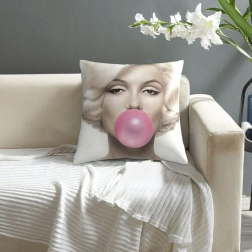 Marilyn Monroe pillowcase printed cushion cover sofa waist pillow pillow cover