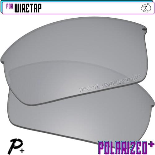 EZReplace Polarized Replacement Lenses for - Oakley WireTap Sunglasses - Silver P Plus