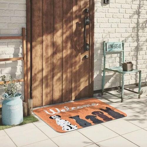 PVC Dog Cat Doormat Welcome Door Mat Cute Entrance Area Rugs Clean Shoes Carpet Anti Dust Floor Mats Nordic Home Decor 75x45cm