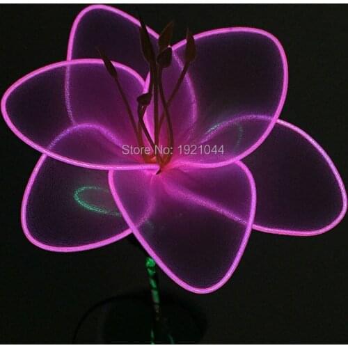 Hot sales Romantic EL Wire Flower LED Pink Light up Flower Creative Gift Home Room Decoration Glow Party Supplies