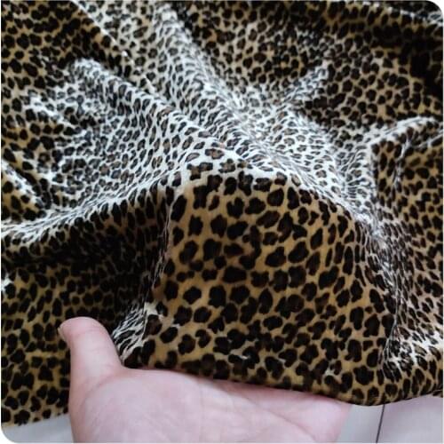 Leopard print silk base fabric real velvet mulberry silk gold velvet fabric dress cheongsam shirt clothing fabric