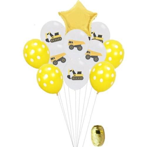 Construction Theme Party Supplies Latex Balloons Construction Balloons for Kids Boys Builder Themed Birthday Party Decorations