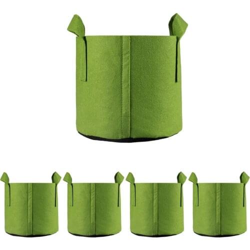 Fabric Plant Growing Bag For Vegetables Tree Planting Bag Durable Green Nursery Seedling Bag Nutrition Grow Flower Pot Thickened