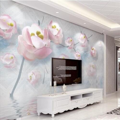 Wellyu Custom wallpaper 3d photo murals high-grade flowers wallpaper retro TV background wall paper mural decorative painting