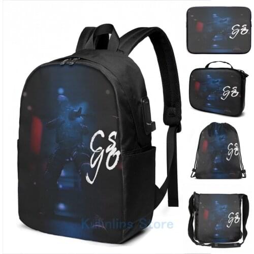 Funny Graphic print CS GO WALLPAPER HQ USB Charge Backpack men School bags Women bag Travel laptop bag