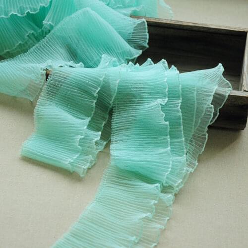 1M Latest Lace Fabric Elastic Lace Ribbon Trim 10cm Guipure Tulle Lace Fabric For Dresses Craft Supplies encajes dentelle PQ9