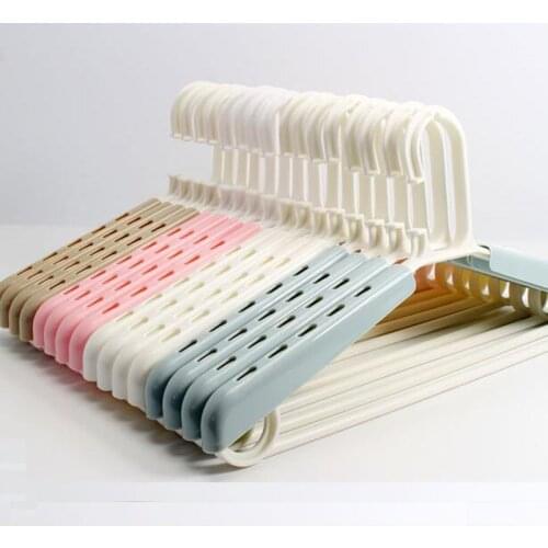 10pcs/lot Retractable clothes Hanger Plastic Clothes Hanger Adult Baby non-slip Hotel Clothes store Hanger