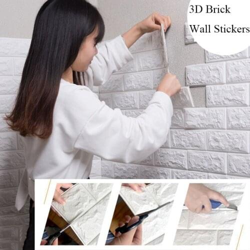 70*77 3D Wall Stickers Imitation Brick Bedroom Decor Waterproof Self-adhesive Wallpaper For Wall Decor Room Decoration