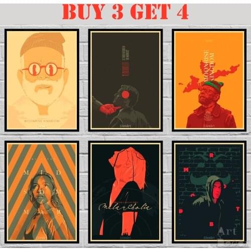 33 Designs Abstract Minimalist Movie Poster Kraft paper Poster Art Painting Fancy Wall Sticker 2 42X30cm