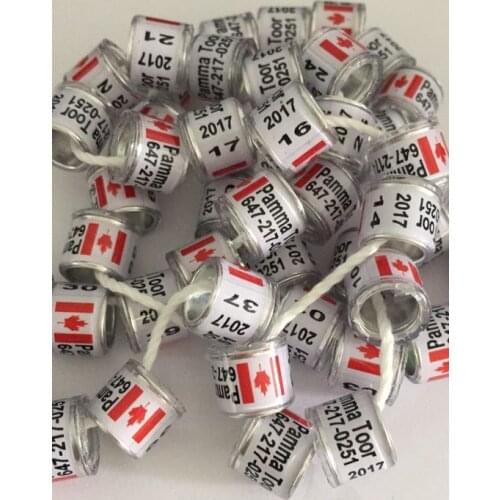 2020 2021 Aluminium&plastic rings can design your name phone number bird foot ring ring pigeon