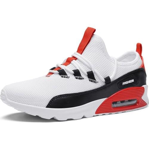 Cushioning Men Running Shoes Mesh Breathable Walking Sneakers Mans Black White Sport Shoes Luxury Brand Trainers Big 46 Jogging