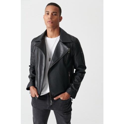 AVVA Men's Faux Leather Jackets