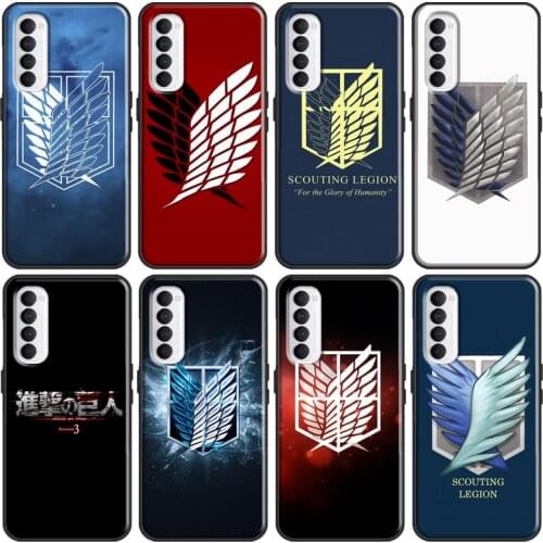 Attack On Titan Scouting Legion Quote Case For OnePlus 9 Pro 7 8 T Nord 9R Coque For Realme 8 Pro 6 7 Q3 7i GT Neo C3 C11 C21
