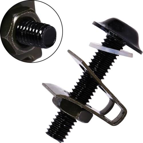 Black 10 Pcs Motorbike M6 6mm X 30mm Aluminum Fairing Bolts Spire Speed Fastener Clips Resists Corrosione For Most Applications