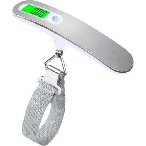 110lb/50kg Luggage Scale Electronic Digital Portable Suitcase Travel Scale Kitchen Baggage Bag Hanging Scales Balance Weight LCD