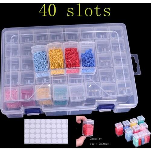 Diamond Painting Tools 40&32 Cells Plastic Storage Box Tool Accessories for Diamond Painting Embroidery Sale