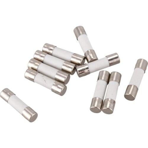 10Pcs 250V 0.5A 500mA Fast Blow Ceramic Fuses Tubes 5mm x 20mm