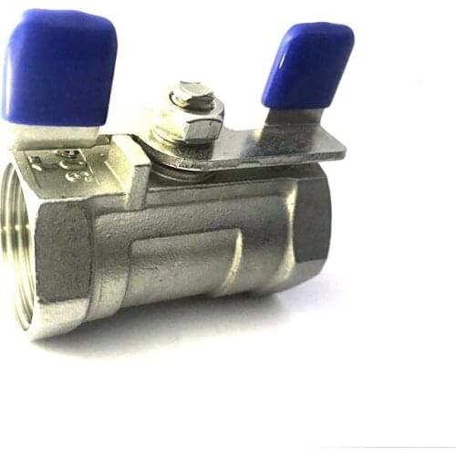 1PCS 304 Stainless Steel Tap water valve Butterfly Handle One-piece ball valve