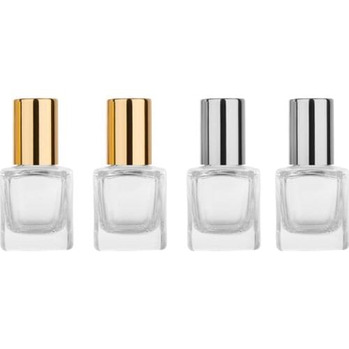 MUB-1pc High Quality 5ML Mini Essential Oils Metal Roller Ball Glass Perfume Bottles Traveler Empty Roll-On Refillable Bottles