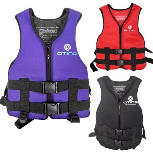 Adult Women Men Swim Life Vest Neoprene Water Sports Buoyancy Jacket Swimming Suit for Boating Surfing Kayak Drifting Ski