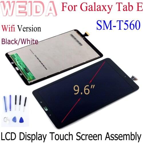 New 9.6" For Samsung Galaxy Tab E T560 SM-T560 T561 SM-T561 LCD Display Touch Screen Digitizer Panel Tablet Assembly Parts