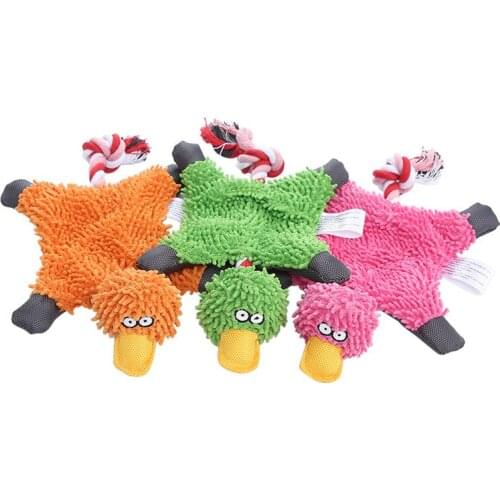 New Tide Lovely Pet Supply Cute Papa Duck Plush Dog Toy with Rope Dog Toys