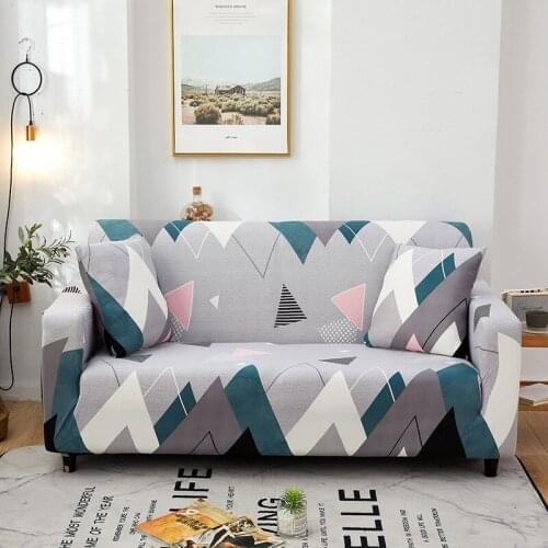New Milk silk stretch printed geometry sofa cover four seasons combination sofa full cover towel