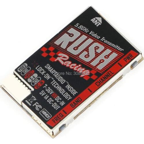 RUSH VTX TANK Race Edition Transmitter 5.8GHz 48CH PIT/25/50/100/200mW 2S-8S Transmitter w/ Foxeer Lollipop 2 Antenna For FPV