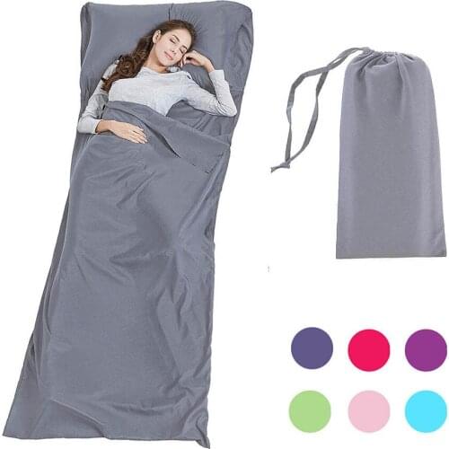 Portable Sleeping Bag Cover Adult Ultralight Camping Hiking Travel Bag Liner Lightweight Double Sleep Sheet Spring Summer