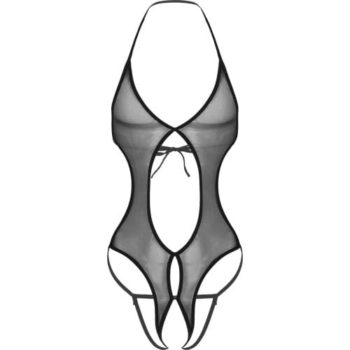 Sexy Mens Male See-through Mesh Bodysuit Lace-up Crotchless Open Crotch Butt Hole Gay Sissy Lingerie Teddies Porno Bodystocking