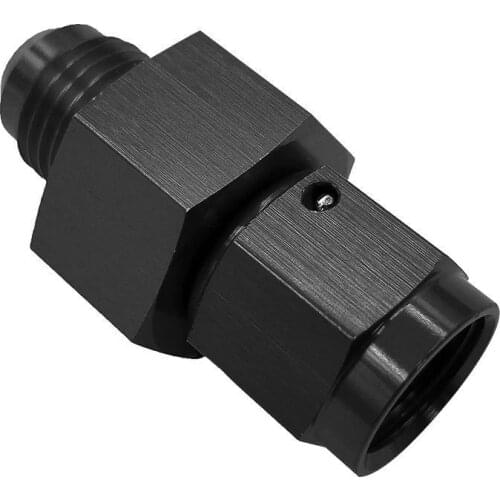 Black Performance Pressure Take Off Aluminum -6 AN Male to -6 AN Male Fuel Fitting with 1/8" NPT Sensor Gauge /Gage Port Adapter
