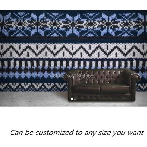 Free shipping custom- modern 3D wallpaper Fairisle Knit Mural Wallpaper living room bedroom wallpaper backdrop