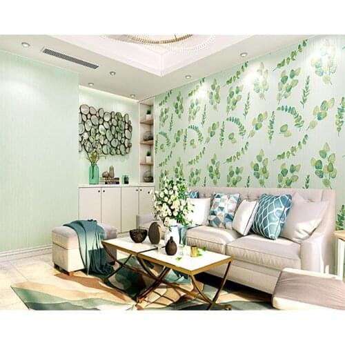 Beibehang Modern retro pastoral plain AB version wallpaper 3D stereo blue living room bedroom background wall papers home decor