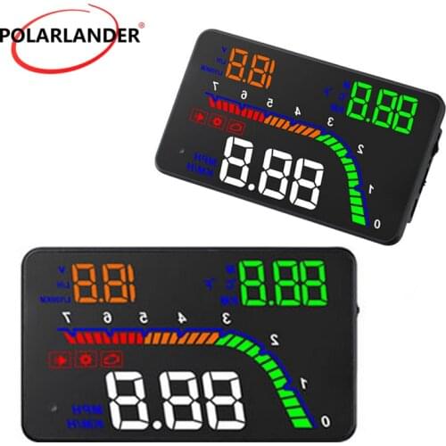 LED Digital Head Up Display HUD OBD 2 Multi-Color T100 Car Universal HD 4 Inch Driving Computer Speed Alarm