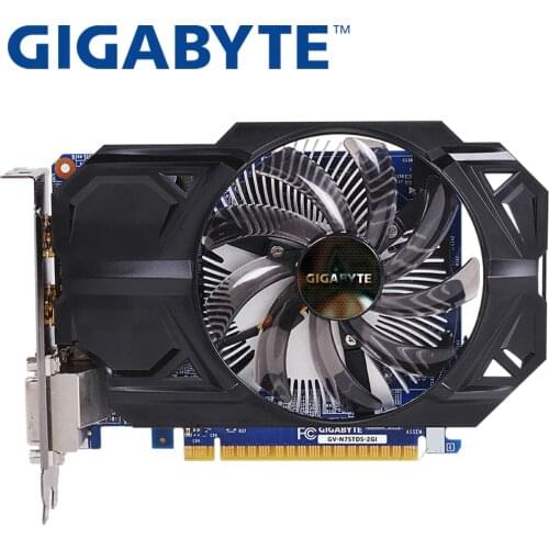 GIGABYTE Graphics Card Original GTX 750 Ti 2GB 128Bit GDDR5 Video Cards for nVIDIA Geforce GTX 750Ti Hdmi Dvi Used VGA Cards