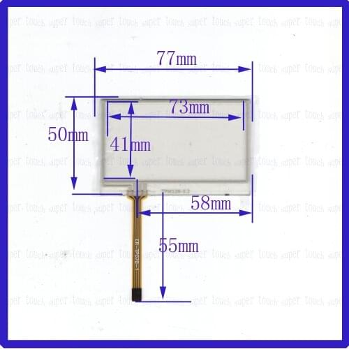 ZhiYuSun 77*50 TPM128 NEW 3.5 inch 4 line For Car DVD 77mm*50mm touch screen panel Sensor glass