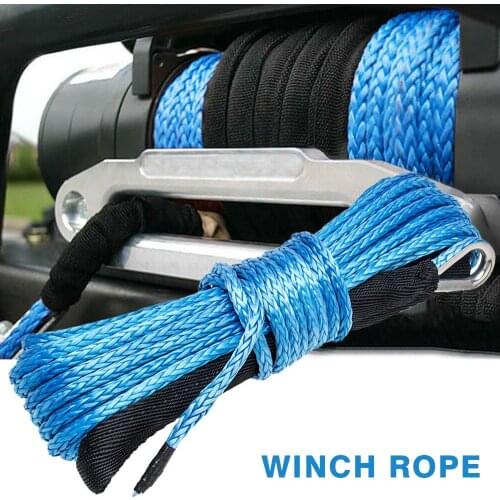 1pc 15m Car Emergency Trailer Belt 10000lbs Vehicle Winch Cable Synthetic SUV Recovery Replacement Towing Rope Outdoor Tool