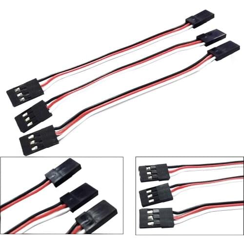 10pcs/lot 100/150/200/300mm Servo Extension Cable Lead Wire Cable Male To Male For JR Plug Servo Plane Quadcopter Car Truck Toys