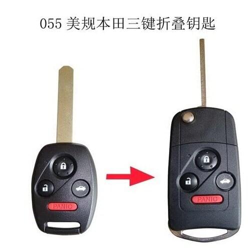 3+1 BUTTONS MODIFIED FLIP FOLDING REMOTE KEY SHELL CASE FOR HONDA ACURA ACCORD FOB BLANK (US REGULATIONS 2TH)