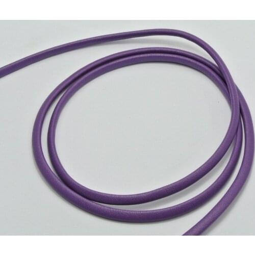 32.8 Feet Purple Flat Soft Synthetic Leather Jewelry Cord 4X2mm