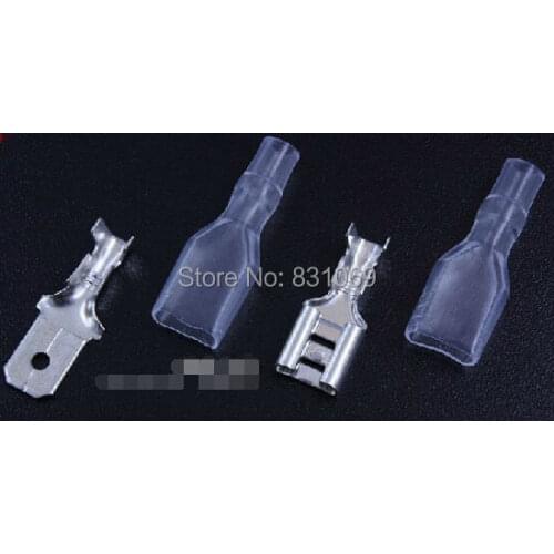 400Set/Lot 4.8mm Crimp Terminal Female Spade Connector + Male Spade Connector+ Case Brand New