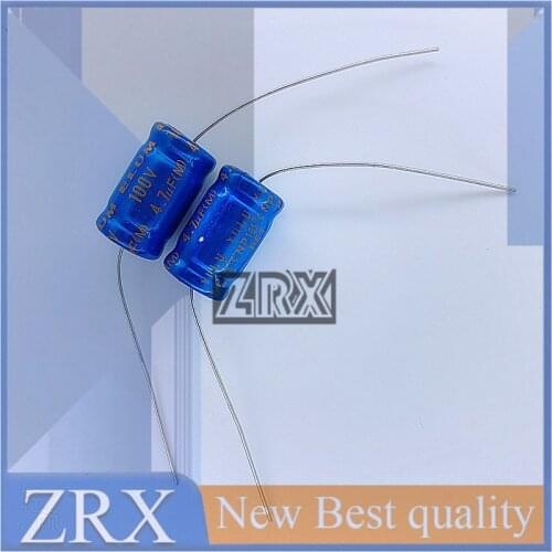5pcs 100v4.7uf 4.7uf100v electrodeless axial horizontal audio electrolytic capacitor volume: 10 * 17